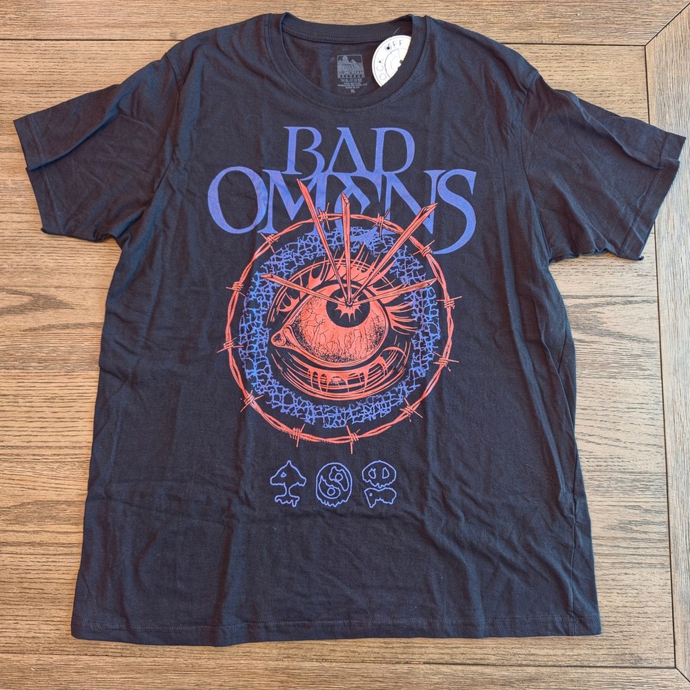 Bad Omens Band Shirt Sumerian Records Eye Graphic Tee Black XL NWT
